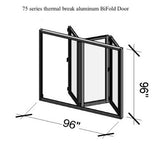 Eris Home Aluminum BiFold Door - 96″ x 96″ Outswing (3R) BFO-9696-3R