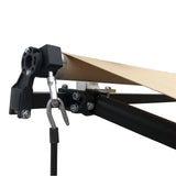 Aleko Retractable Black Frame Patio Awning 10 x 8 Feet - Light Beige
