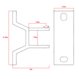 Aleko Wall Bracket for Retractable Awning White AWBRACKETWALL-AP