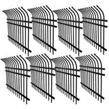 Aleko Commercial Grade 8-Panel Steel Fence Kit – Athens – 8x6 ft. Each