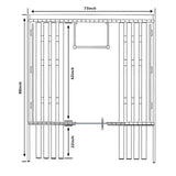 Aleko Outdoor or Indoor Western Red Cedar Wet Dry Barrel Sauna - Front Porch Canopy with Panoramic View - Bitumen Shingle Roofing - 8 kW UL Certified KIP Harvia Heater - 6-8 Person