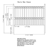 Aleko 2-Panel Fence Kit – PARIS Style – 8x5 ft. Each