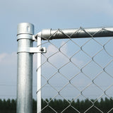 Aleko Galvanized Steel Chain Link Fence - Complete Kit - 4 x 50 Feet - 11.5 AW Gauge