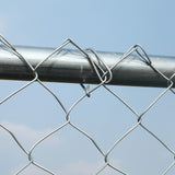 Aleko Galvanized Steel Chain Link Fence - Complete Kit - 4 x 50 Feet - 11.5 AW Gauge