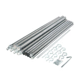 Aleko Galvanized Steel Chain Link Fence - Complete Kit - 5 x 50 Feet – 12.5 AW Gauge