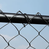Aleko Galvanized Steel Chain Link Fence – Complete Kit – 4x50 ft. – 9.5 AW Gauge - Black