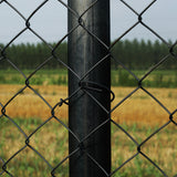 Aleko Galvanized Steel Chain Link Fence – Complete Kit – 4x50 ft. – 9.5 AW Gauge - Black