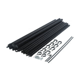 Aleko Galvanized Steel Chain Link Fence – Complete Kit – 4x50 ft. – 9.5 AW Gauge - Black