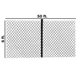 Aleko Galvanized Steel Chain Link Fence – Complete Kit – 6x50 ft. – 9.5 AW Gauge - Black