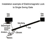 Aleko Electromagnetic Lock - LM176 - 24V