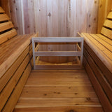 Aleko Outdoor Rustic Cedar Barrel Steam Sauna - Front Porch Canopy - UL Certified - 4-6 PersonSB6CED-AP