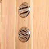 Aleko Outdoor Rustic Cedar Barrel Steam Sauna - Front Porch Canopy - UL Certified - 4-6 PersonSB6CED-AP