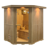 Aleko Canadian Hemlock Wet Dry Indoor Sauna - 6 kW UL Certified Heater - 6 Person SKD6HEM-AP