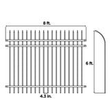 Aleko Commercial Grade 8-Panel Steel Fence Kit – Athens – 8x6 ft. Each