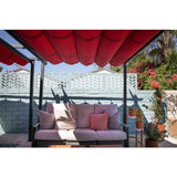 Aleko Aluminum Outdoor Retractable Canopy Pergola - 13 x 10 Ft - Burgundy Color PERGBURG10X13-AP Supplies and Accessories