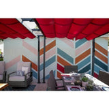 Aleko Aluminum Outdoor Retractable Canopy Pergola - 13 x 10 Ft - Burgundy Color PERGBURG10X13-AP Supplies and Accessories