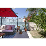 Aleko Aluminum Outdoor Retractable Canopy Pergola - 13 x 10 Ft - Burgundy Color PERGBURG10X13-AP Supplies and Accessories