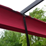 Aleko Aluminum Outdoor Retractable Canopy Pergola - 13 x 10 Ft - Burgundy Color PERGBURG10X13-AP Supplies and Accessories