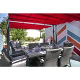 Aleko Aluminum Outdoor Retractable Canopy Pergola - 13 x 10 Ft - Burgundy Color PERGBURG10X13-AP Supplies and Accessories