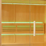 Aleko Canadian Hemlock Indoor Wet Dry Sauna with LED Lights - 4.5 kW ETL Certified Heater - 4 Person STHE4INNY-AP Aleko Indoor Saunas