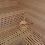 Aleko Canadian Hemlock Outdoor and Indoor Wet Dry Sauna 6 kW ETL Certified Heater 6 Person STO6VAASA-AP Outdoor Saunas
