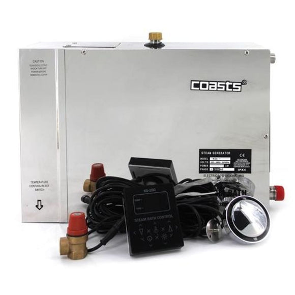 Aleko COASTS Steam Generator for Steam Saunas KS150 Controller KSA120M 12KW 240V KSA120M-AP Aleko Sauna Steam Generators