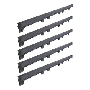 Aleko Fiberglass Reinforced Nylon Gear Rack With Metal Insert 3.3 Feet Set Of 5 5Ngrack33-Ap Gears And Gear Racks
