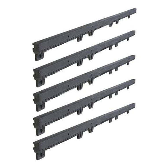 Aleko Fiberglass Reinforced Nylon Gear Rack With Metal Insert 3.3 Feet Set Of 5 5Ngrack33-Ap Gears And Gear Racks