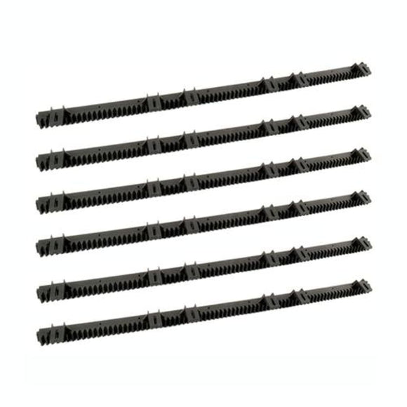 Aleko Fiberglass Reinforced Nylon Gear Rack With Metal Insert 3.3 Feet Set Of 6 6Ngrack33-Ap Gears And Gear Racks