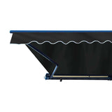 Aleko Half Cassette Motorized Retractable LED Luxury Patio Awning - 10 x 8 Feet - Black AWCL10X8BK81-AP Aleko Motorized LED Luxury Awnings 