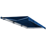 Aleko Half Cassette Motorized Retractable LED Luxury Patio Awning - 10 x 8 Feet - Blue AWCL10X8BLUE30-AP Aleko Motorized LED Luxury Awnings 