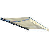 Aleko Half Cassette Motorized Retractable LED Luxury Patio Awning - 10 x 8 Feet - Ivory AWCL10X8IVOR29-AP Aleko Motorized LED Luxury Awnings