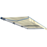 Aleko Half Cassette Motorized Retractable LED Luxury Patio Awning - 10 x 8 Feet - Ivory AWCL10X8IVOR29-AP Aleko Motorized LED Luxury Awnings