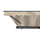 Aleko Half Cassette Motorized Retractable LED Luxury Patio Awning - 10 x 8 Feet - Ivory AWCL10X8IVOR29-AP Aleko Motorized LED Luxury Awnings