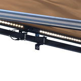 Aleko Half Cassette Motorized Retractable LED Luxury Patio Awning - 10 x 8 Feet - Sand AWCL10X8SAND31-AP Aleko Motorized LED Luxury Awnings 