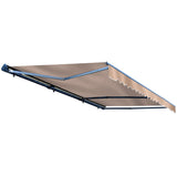 Aleko Half Cassette Motorized Retractable LED Luxury Patio Awning - 12 x 10 Feet - Sand AWCL12X10SAND31-AP Aleko Motorized LED Luxury 