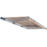 Aleko Half Cassette Motorized Retractable LED Luxury Patio Awning - 12 x 10 Feet - Sand AWCL12X10SAND31-AP Aleko Motorized LED Luxury 