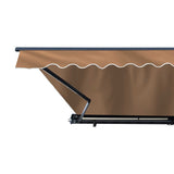 Aleko Half Cassette Motorized Retractable LED Luxury Patio Awning - 13 x 10 Feet - Sand AWCL13X10SAND31-AP Aleko Motorized LED Luxury 