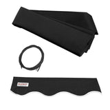 Aleko Half Cassette Motorized Retractable LED Luxury Patio Awning - 16 x 10 Feet - Black AWCL16X10BK81-AP Aleko Motorized LED Luxury Awnings