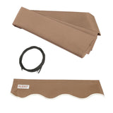 Aleko Half Cassette Motorized Retractable LED Luxury Patio Awning - 16 x 10 Feet - Sand AWCL16X10SAND31-AP Aleko Motorized LED Luxury 