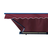Aleko Half Cassette Motorized Retractable LED Luxury Patio Awning - 20 x 10 Feet - Burgundy AWCL20X10BURG37-AP Aleko Motorized LED Luxury 