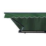 Aleko Half Cassette Motorized Retractable LED Luxury Patio Awning - 20 x 10 Feet - Green AWCL20X10GR39-AP Aleko Motorized LED Luxury Awnings