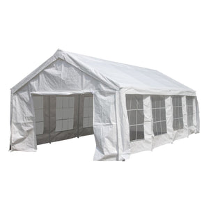 Aleko Heavy Duty Outdoor Canopy Event Tent with Windows - 13 X 26 FT - White PWT13X26-AP Supplies and Accessories