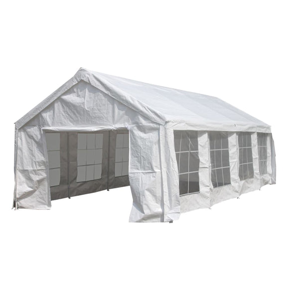 Aleko Heavy Duty Outdoor Canopy Event Tent with Windows - 13 X 26 FT - White PWT13X26-AP Supplies and Accessories