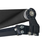 Aleko Motorized Retractable Patio Awning 10x8 Feet Black AWM10X8BK81-AP Motorized Retractable Awnings 10 x 8 Ft