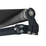 Aleko Motorized Retractable Patio Awning 10x8 Feet Gray AWM10X8GY80-AP Motorized Retractable Awnings 10 x 8 Ft