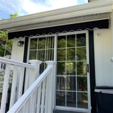 Aleko Motorized Retractable Patio Awning 12x10 Feet Black AWM12X10BK81-AP Motorized Retractable Awnings 12 x 10 Ft