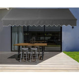 Aleko Motorized Retractable Patio Awning 12x10 Feet Black AWM12X10BK81-AP Motorized Retractable Awnings 12 x 10 Ft