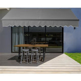 Aleko Motorized Retractable Patio Awning 12x10 Feet Gray AWM12X10GY80-AP Motorized Retractable Awnings 12 x 10 Ft