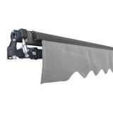 Aleko Motorized Retractable Patio Awning 13x10 Feet Gray AWM13X10GY80-AP Motorized Retractable Awnings 13 x 10 Ft